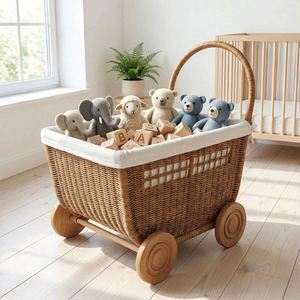 Diy Stotrage Basket Kit Firewood Holder Baskets 6 Inch Pot Cover Hipster Laundary Leather With Lid <strong>Nantucket</strong> Large - Product Image 5