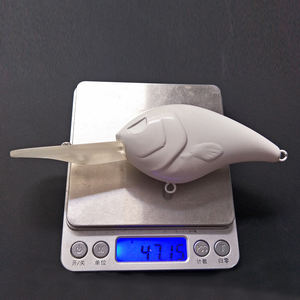 Suministro al por mayor 15cm 43G Señuelo de pesca grande Cuerpo sin pintar Cebo de manivela duro en blanco Labio largo Herramientas de pesca realistas - Product Image 3