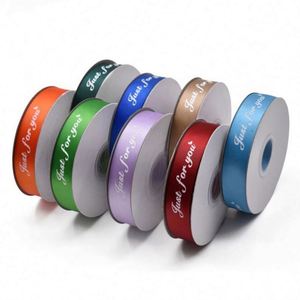 Customized 3D Embossed Printed Double Faced Satin Gift <b>Ribbon</b> 1" Polyester Logo High Tenacity 196 Colors Customizable Width 7-15 - Product Image 2