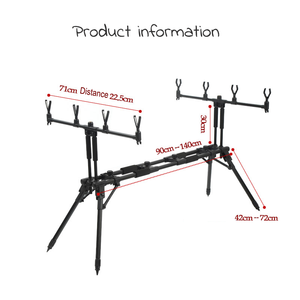 Soporte de Cañas Plegable de Aluminio Ajustable, Nuevo Soporte Impermeable para Pesca de Carpas en Ríos y Arroyos - Product Image 2