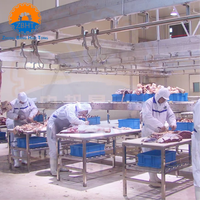 Table de découpe et de désossage en acier inoxydable pour viande, table de travail pour l'abattage de bovins et porcs, équipement de boucherie pour abattoir de chèvres
