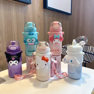 Sanrioed ciao KT tazza di acqua carino Kuromi Thermos tazze Anime cartone animato la mia melodia succo tazze isolante bottiglia d'acqua regali per bambini