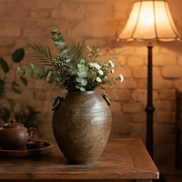 Vase de table en céramique artisanale style Wabi-sabi Arm Lvg, objet décoratif, pot en céramique, vase de table, pots en poterie en forme d'oreille