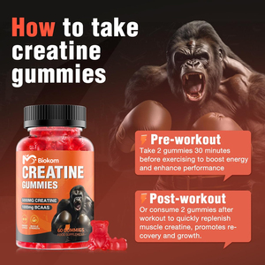 Integratore Pre-<span class=keywords><strong>Allenamento</strong></span> OEM con Etichetta Privata, Creatina Monoidrato in Gommose 5g, Gusto Halal, Integratori di Creatina per Donne e Uomini - Product Image 6