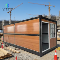 Maison conteneur préfabriquée pliable de 20 pieds, design moderne, emballage plat, petit logement extérieur, prix de gros pour usage bureau et studio