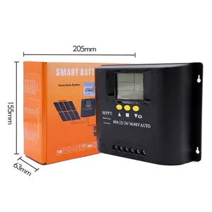 Contrôleur de charge de batterie au lithium lifepo4, 12V, 24V, 36V, 48V, 40, 50, 60 amp, pour panneaux solaires