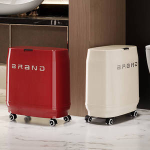 Brand Trash Can Large Capacity <b>Plastic</b> With Lid Wheels Indoor <b>Kitchen</b> Living Room Use - Product Image 1