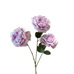 Fleurs artificielles en relief imprimées en 3D, série violette pour mariage, style violet foncé, bouquet de haute qualité, feuilles d'hortensia, <span class=keywords><strong>rose</strong></span> - Product Image 5