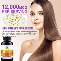 Ausreson Compléments Alimentaires Collagène Biotine Supplément de Croissance des Cheveux Shampooing Biotine Capsules pour Cheveux Ongles