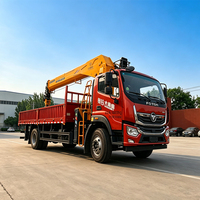 Nouvelle grue télescopique JIUBANG 10T sur châssis Foton Auman Planet, capacité de levage 250KN.m, hauteur de levage 21m, moteur, pompe, boîte de vitesses pour