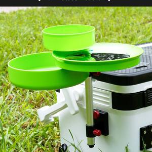 <b>Magnetic</b> Bait Bowl With Strong Ground Insert Buckle Three In One Fishing Tackle Box For Outdoor Use Green And Blue Abs <b>Material</b> - Product Image 3