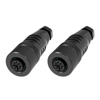 Connecteur à vis M12 5 broches étanche IP67/68, câblable sur site pour l'automatisation industrielle avec boîtier tout plastique