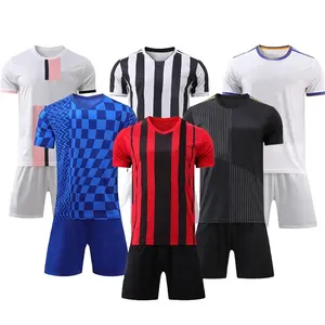 Quick Dry black Green New Model Soccer Set Kids Breathable brazil soccer jersey