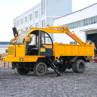 Kostenloser Versand Radkipper Hydraulischer Landwirtschafts- und Baukipper 4-Rad-Antrieb Automatische Entladung Landwirtschaftlicher Dieselkipper
