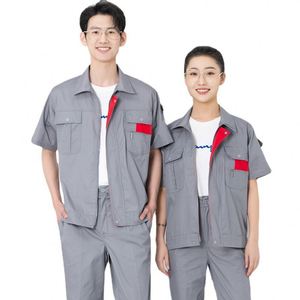 Summer <b>Jacket</b> Top Pant Work Suit Workwear Working Uniform Safety Suits Factory <b>Workers</b> Labor Work Clothes - Product Image 1