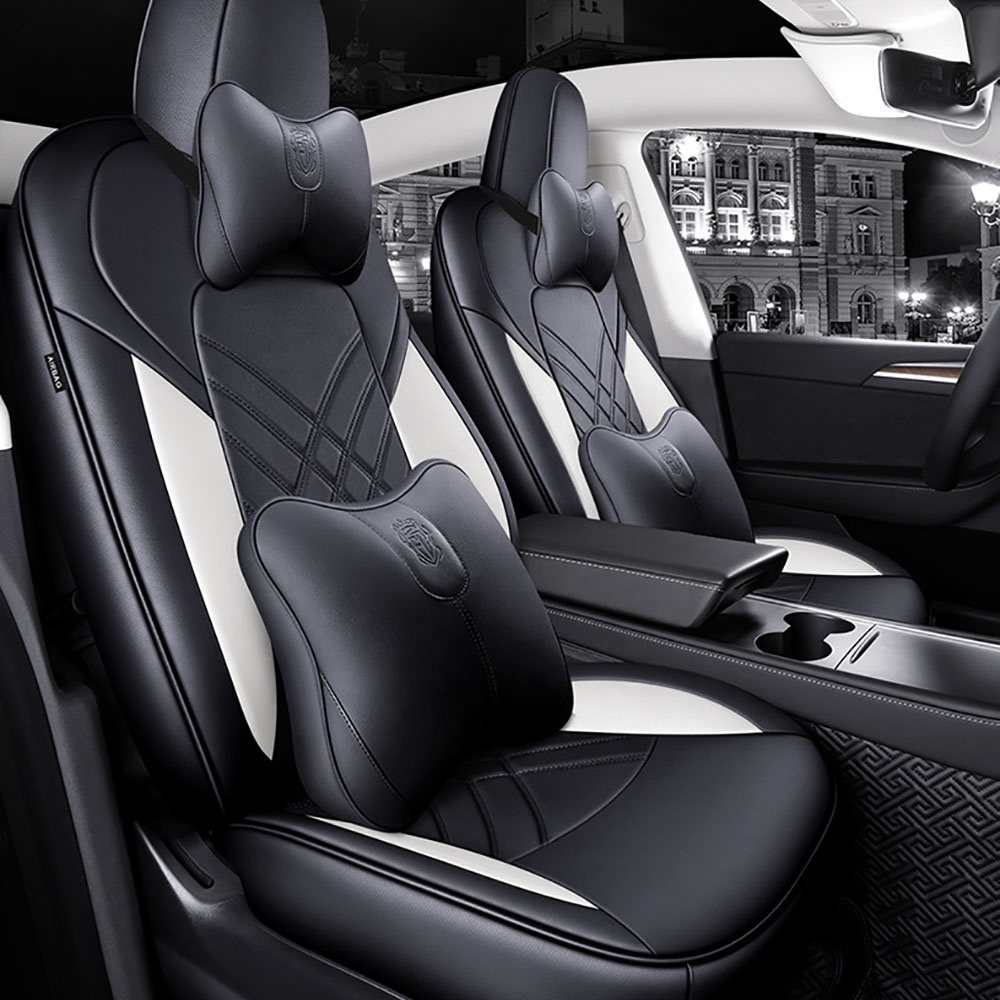 Роскошный чехол для автомобильного сиденья Tesla Model Y 2021, кожаный чехол для автомобильных сидений, индивидуальные автомобильные аксессуары для модели Y