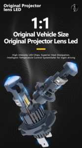 新型<span class=keywords><strong>A20</strong></span>スーパーLEDプロジェクターレンズヘッドライトH4ミニレンズLEDヘッドライトバルブオートライティングシステム - Product Image 5