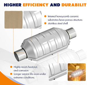 Convertidor catalítico de cerámica de panal de tres vías Universal convertidor catalítico para vehículos de gasolina Purificación de escape - Product Image 4