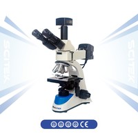 SCITEK Biological Microscope Trinocular Head Double-layer Mechanical Stage Finite Optional System Quadruple Nosepiece for Lab