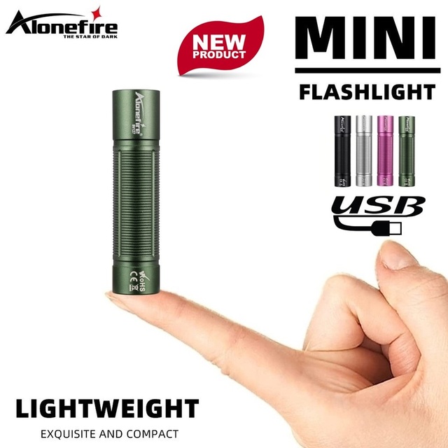 Mini Flashlight High Bright Usb Rechargeable Night Lighting Pocket Light Torch Outdoor Hiking Camping Home Work Emergency Lamp