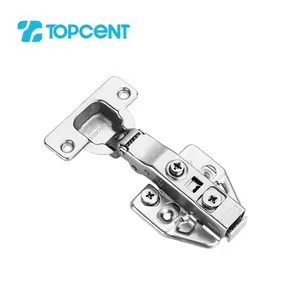 TOPCENT Engsel Tersembunyi 3D Cangkir 35Mm, Engsel Pintu Kabinet Furnitur Penutup Sendiri Anti Karat Kecil Dapat Disesuaikan