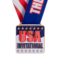 Médaille en métal personnalisée OEM avec ruban de sublimation et moulage 3D  Médaille de compétition pour le football, le basketball et les sports