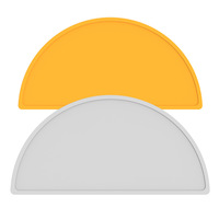 Napperon pliant en caoutchouc de silicone demi-rond sans BPA pour enfants Tapis de table en silicone de style classique pour la cuisine Nouveau produit