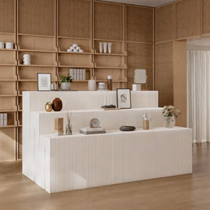 QT07 Nuevo Estante de Exhibición de Papel para Tiendas, <span class=keywords><strong>Mesa</strong></span> de Exhibición para Bodas, Decoración para Eventos, <span class=keywords><strong>Mesa</strong></span> Portátil de Papel - Product Image 1