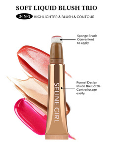 SELINE GIRL 15g Contorno Viso e Corpo con Etichetta Privata, Bronzer Liquido OEM Personalizzabile con il Tuo Logo, con Pennello - Product Image 5