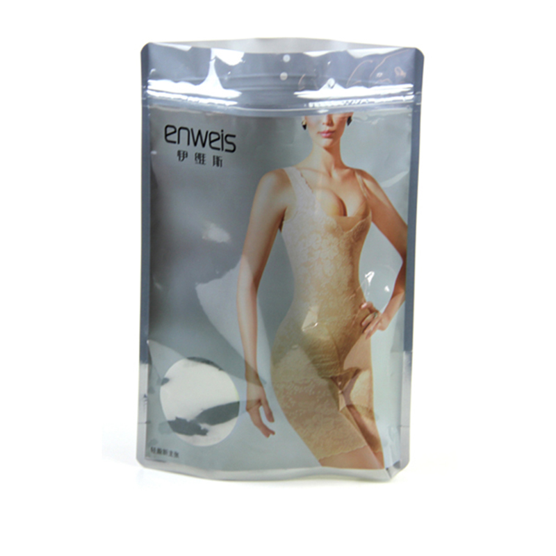 Hot Selling Bio Degradable Sock Underwear Clothing Zipper Bags Plastic Resealable Clothes Packaging Frosted Zip lock Bag