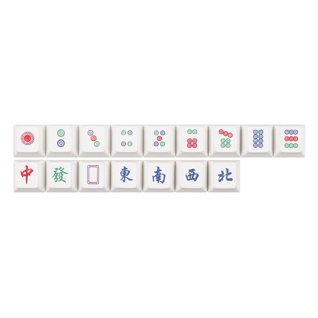 Cherry Profile 16keys PBT R4 Mahjong Theme Dye Sub Keycaps Set