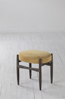 Tabouret rond de mi-siècle wabi-sabi, décoration artistique classique, tabouret en bois antique, chaises de tabouret