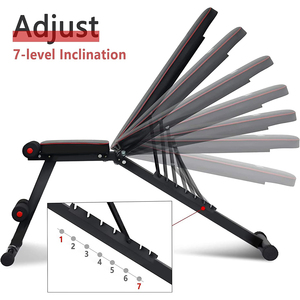 <span class=keywords><strong>Banc</strong></span> de musculation en métal réglable, capacité de charge de 700 livres, <span class=keywords><strong>banc</strong></span> d'entraînement pliable pour les exercices assis à plat - Product Image 3