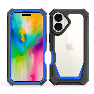 Airbag Protección anticaída 2 en 1 Funda para teléfono móvil Espacio transparente Contraportada para iPhone 16 Plus - Product Image 3