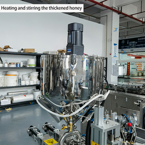 Tự động mật ong muỗng làm đầy bao bì dây chuyền sản xuất 2 ra 4 Mật ong thìa điền máy + 250x gối Gói máy đóng gói - Product Image 5