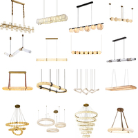 Lustre suspendu moderne en marbre et cuivre, personnalisé, de luxe, à plusieurs niveaux, avec ampoules LED G9 blanc chaud, pour hôtel, villa, décoration intérieure