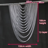 Rideaux en cristal acrylique personnalisés, multicouches, à paillettes, pour la décoration de plafond lors de mariages, banquets et événements