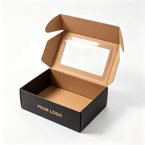 Boîtes en carton pour vêtements en gros avec fenêtre, boîtes d'expédition biodégradables et recyclables de haute qualité pour chaussures - Product Image 4