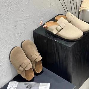 Brand thick-soled brogues head-covering <b>half</b>-slipper women's outerwear lazy style brogues - Product Image 3