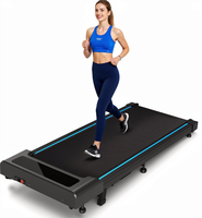 Tapis de course électrique pliable en ABS, inclinaison 9%, 4-en-1, 10 km/h, écran LED intégral, surveillance de la fréquence cardiaque, 2,5 CV