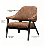 Canapé inclinable moderne et durable en bois pour la maison, le bureau et l'hôtel