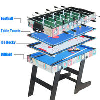 Table de billard multifonctionnelle pliable 4 en 1 avec pieds repliables pour snooker, billard, tennis, football, hockey sur air, et vêtements sexy pour enfants