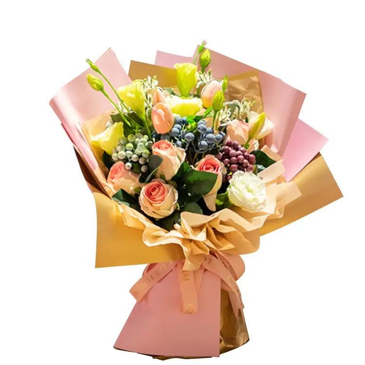 Papel florista estilo coreano 2 cores tom papel flores florais papel embrulho flor impermeável