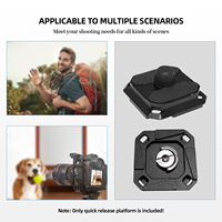 Piastra a Sgancio Rapido Universale con Vite da 1/4" Compatibile Arca-Swiss, Piastra QR Scorrevole per Fotocamera DSLR, Mini Treppiede e Testa a Sfera