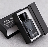 Flacon de parfum noir géométrique de 50 ml, forme facetée, emballage personnalisé avec logo, OEM ODM, marque privée, fournisseur en gros de parfums