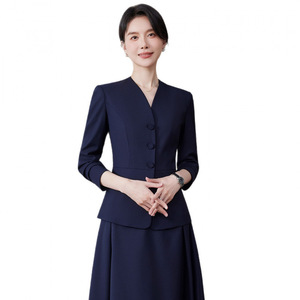 Women's Suit Set Midi Skirt Wool Blend Anti-Wrinkle Office Lady Business Formal Wear Spring Style GY9341381 - Product Image 5