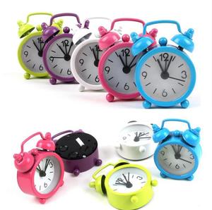 Logo personalizzato numero rotondo Desktop decorazione della casa colorato Mini 40mm piccola sveglia in metallo per regali per bambini studenti - Product Image 1