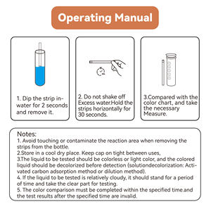 Merydi Hospital Wasser verwendet freie Chlor Big Range Per essigsäure Teststreifen - Product Image 5