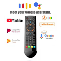 Q1 Q2 télécommande sans fil Air Mouse pour Android Tv Box moins cher commande vocale 2.4G Fly Google Assistant avec Gyroscope rétro-éclairé