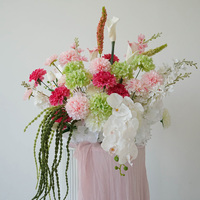 Boule de fleurs en soie faite à la main en gros pour mariage, Noël, centre de table, décoration